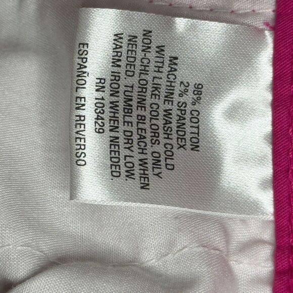 JM Collection Womens Capri Pants 18W Pink Comfort Stretch Tummy Control Barbie - Picture 10 of 13